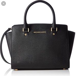 michael kors medium selma black handbag